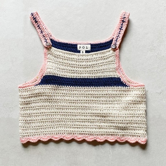 POL crocheted festival crop tank - Picture 3 of 5